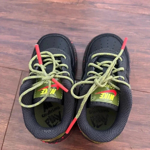 Nike Air Force 1 Black Asparagus Toddlers Shoe Size 5c- NWOT - Picture 5 of 10